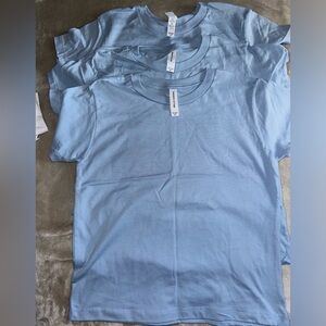 3 Bella Canvas Sky Blue Men's Short Sleeve Tee